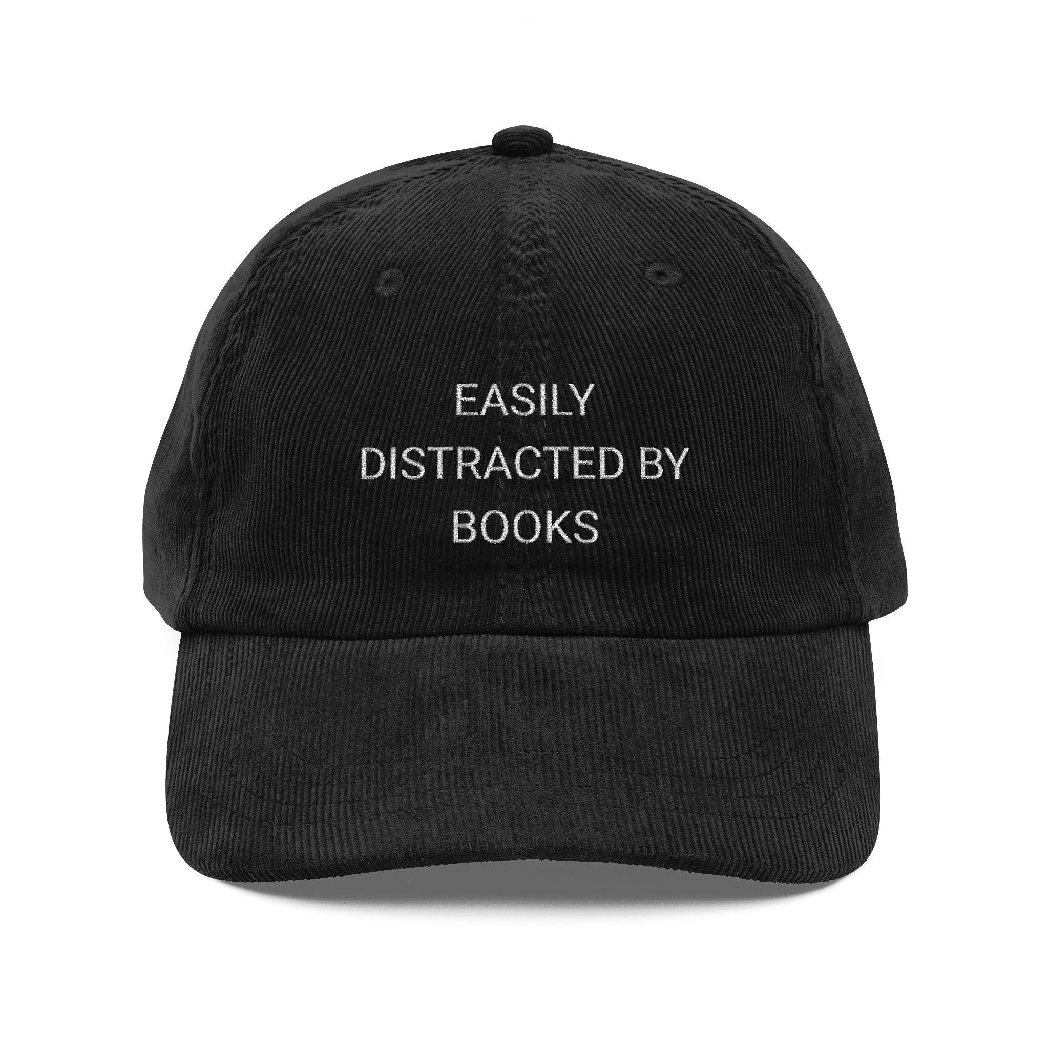 Vintage Corduroy Cap (Embroidery) for Book Lovers
