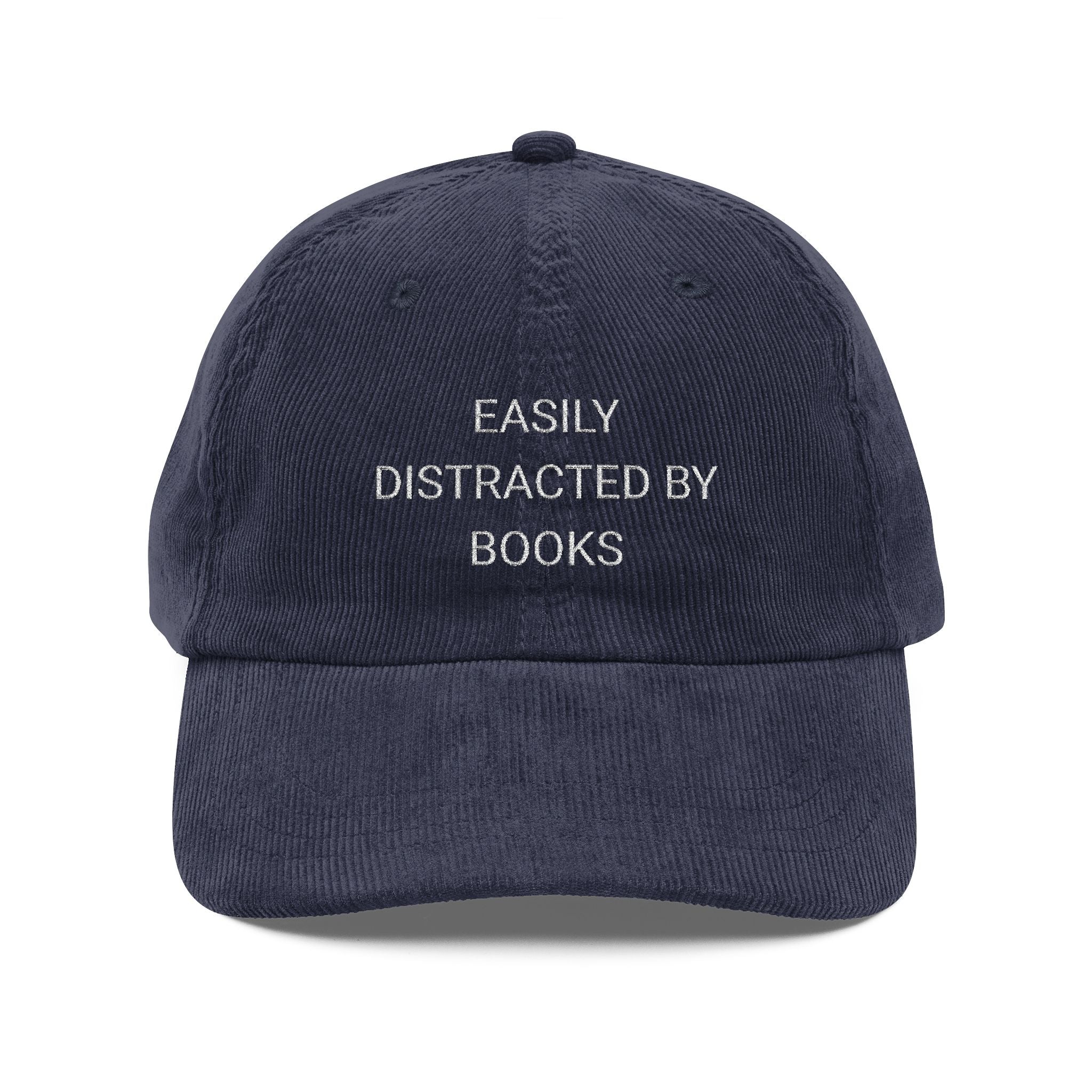 Vintage Corduroy Cap (Embroidery) for Book Lovers