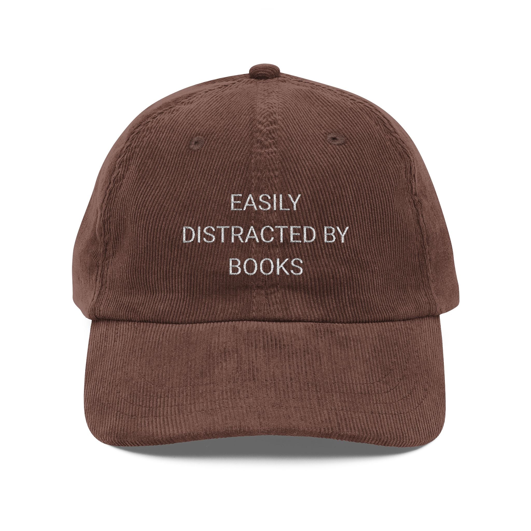 Vintage Corduroy Cap (Embroidery) for Book Lovers