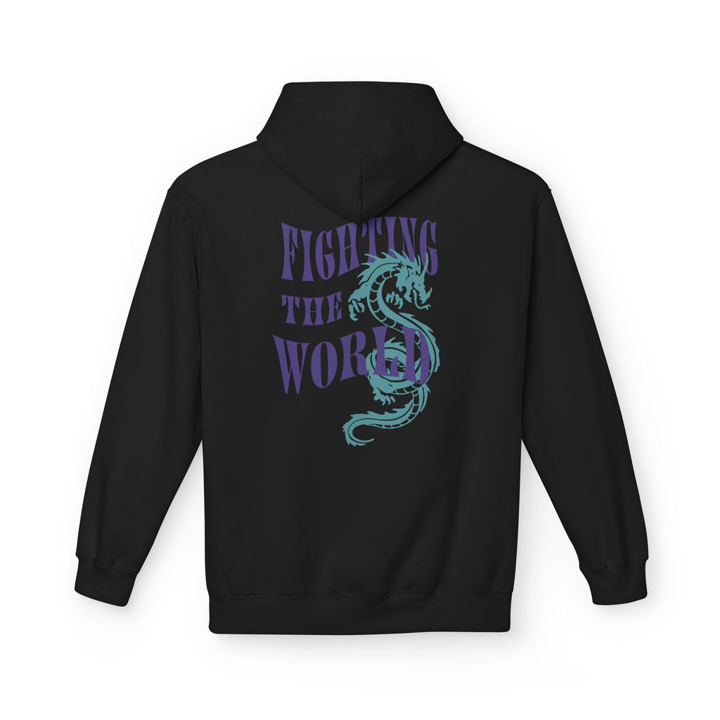 Retro-Inspired Fleece Hoodie - Cozy Unisex Apparel for Everyday Comfort, Gift for Friends, Casual Wear, Fighting the World