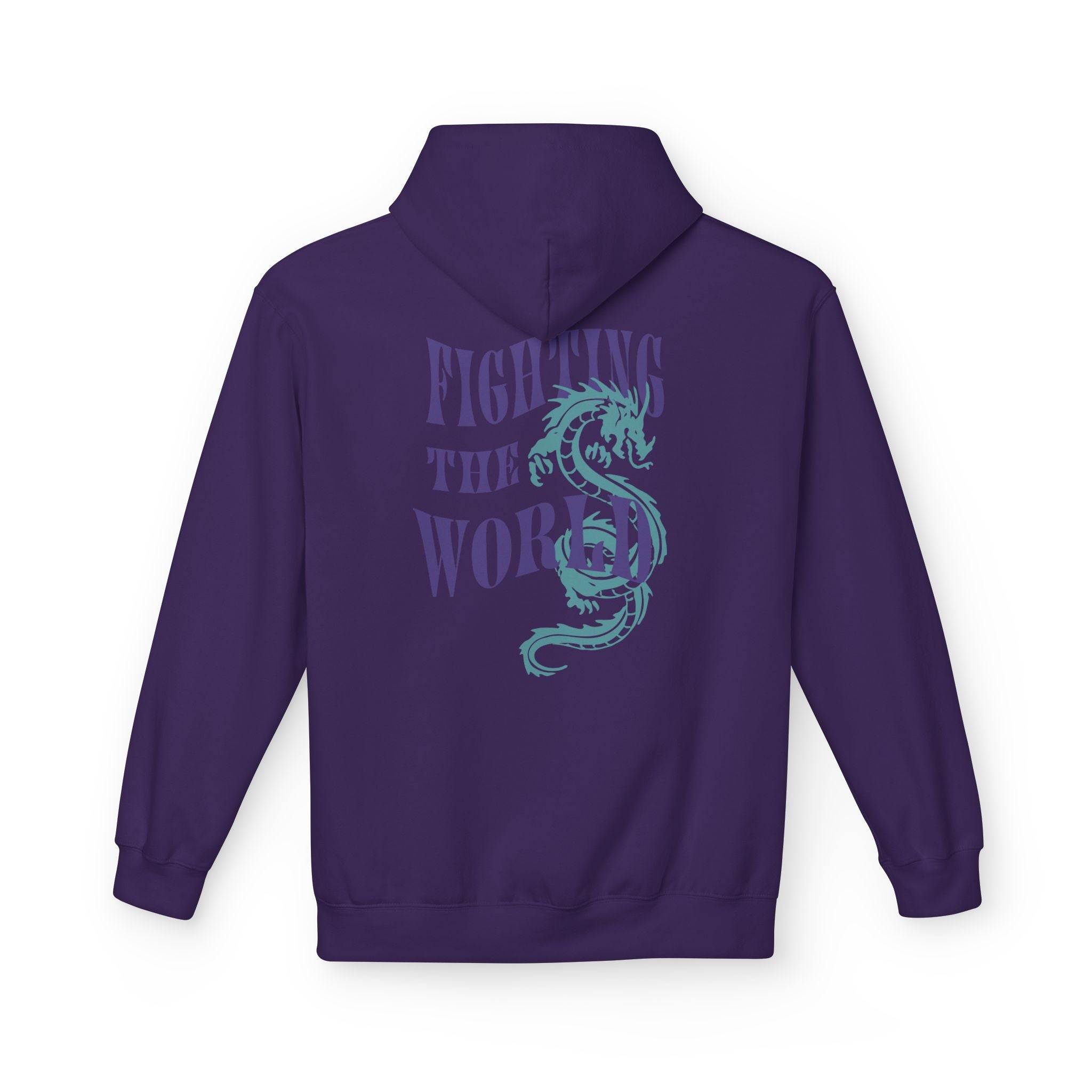 Retro-Inspired Fleece Hoodie - Cozy Unisex Apparel for Everyday Comfort, Gift for Friends, Casual Wear, Fighting the World