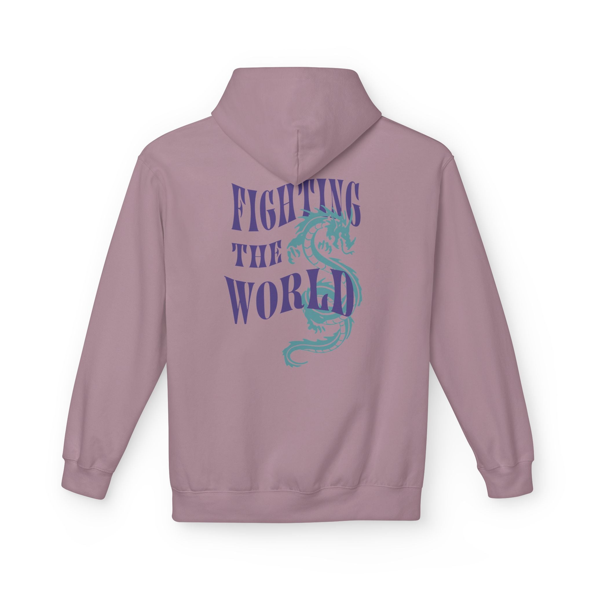 Retro-Inspired Fleece Hoodie - Cozy Unisex Apparel for Everyday Comfort, Gift for Friends, Casual Wear, Fighting the World