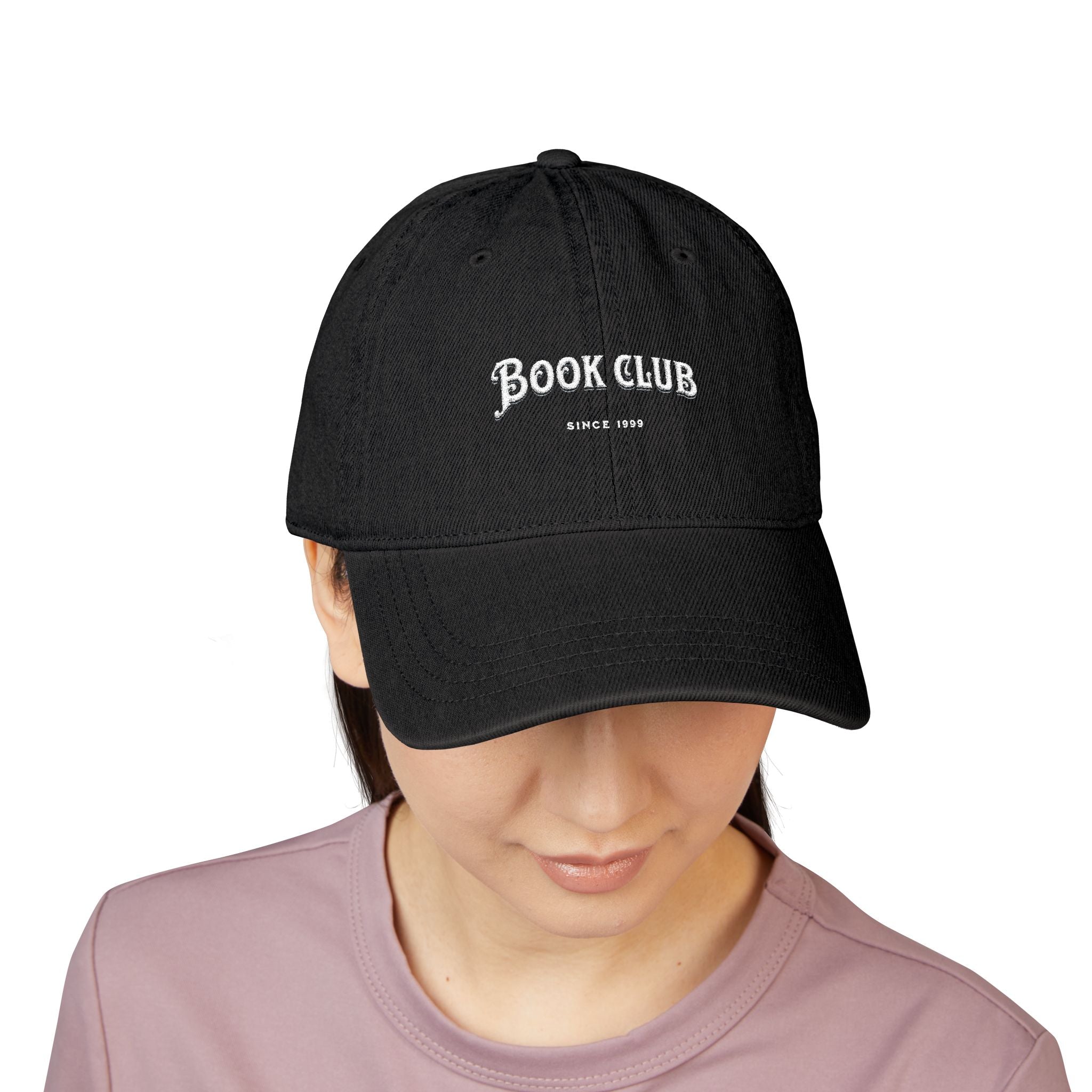 Book Club Denim Hat, Embroidered Cap for Readers, Gift for Book Lovers, Literary Fashion, Casual Accessories