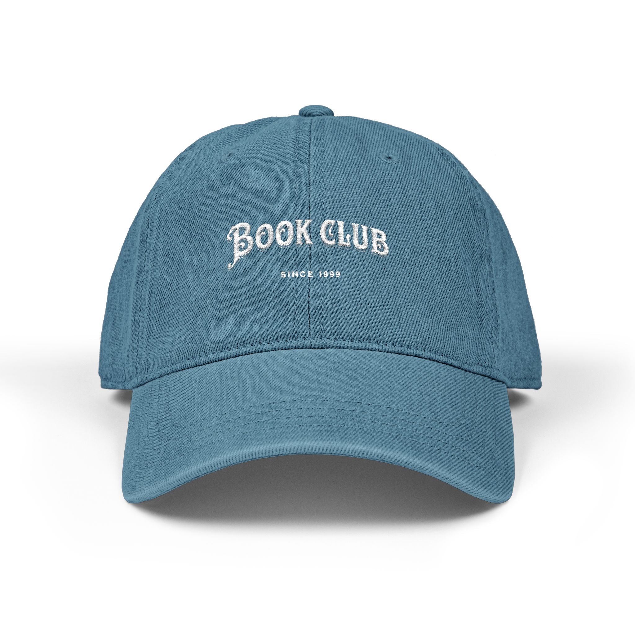 Book Club Denim Hat, Embroidered Cap for Readers, Gift for Book Lovers, Literary Fashion, Casual Accessories
