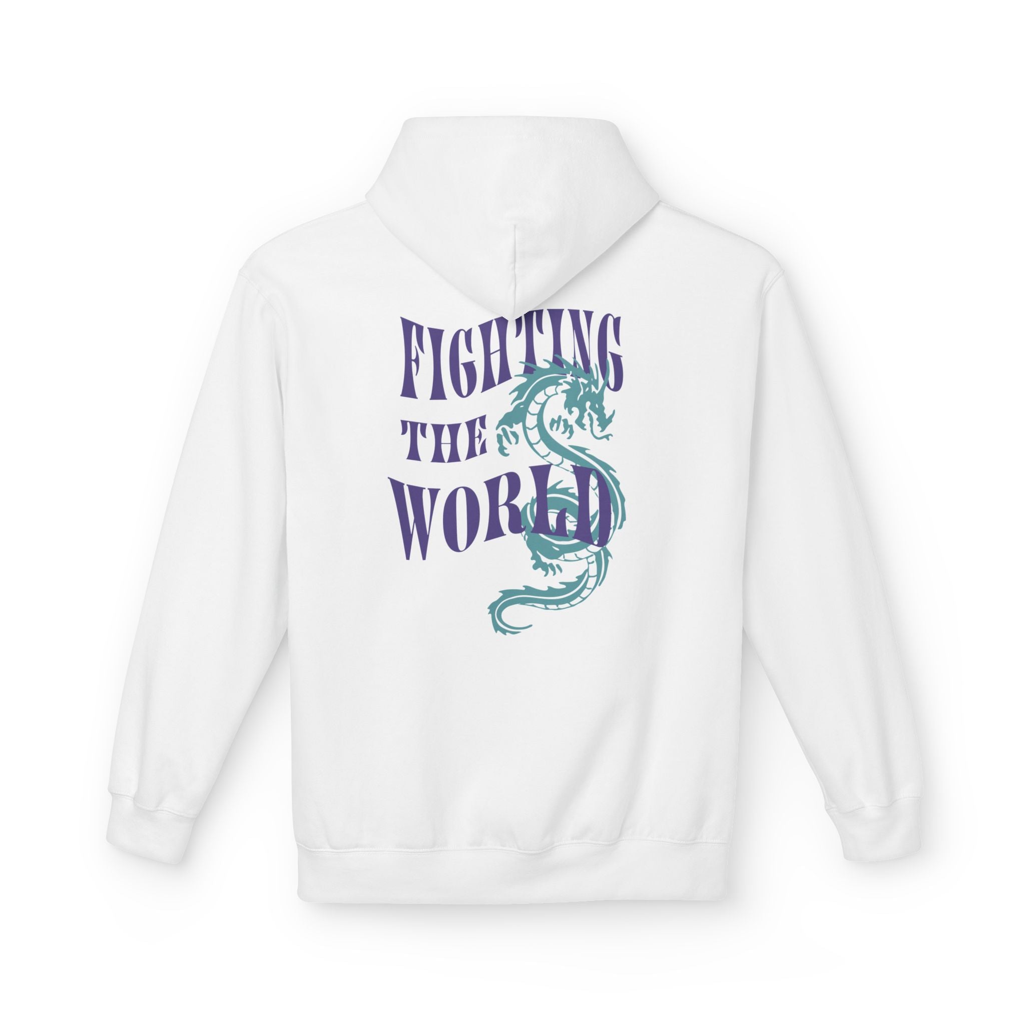 Retro-Inspired Fleece Hoodie - Cozy Unisex Apparel for Everyday Comfort, Gift for Friends, Casual Wear, Fighting the World
