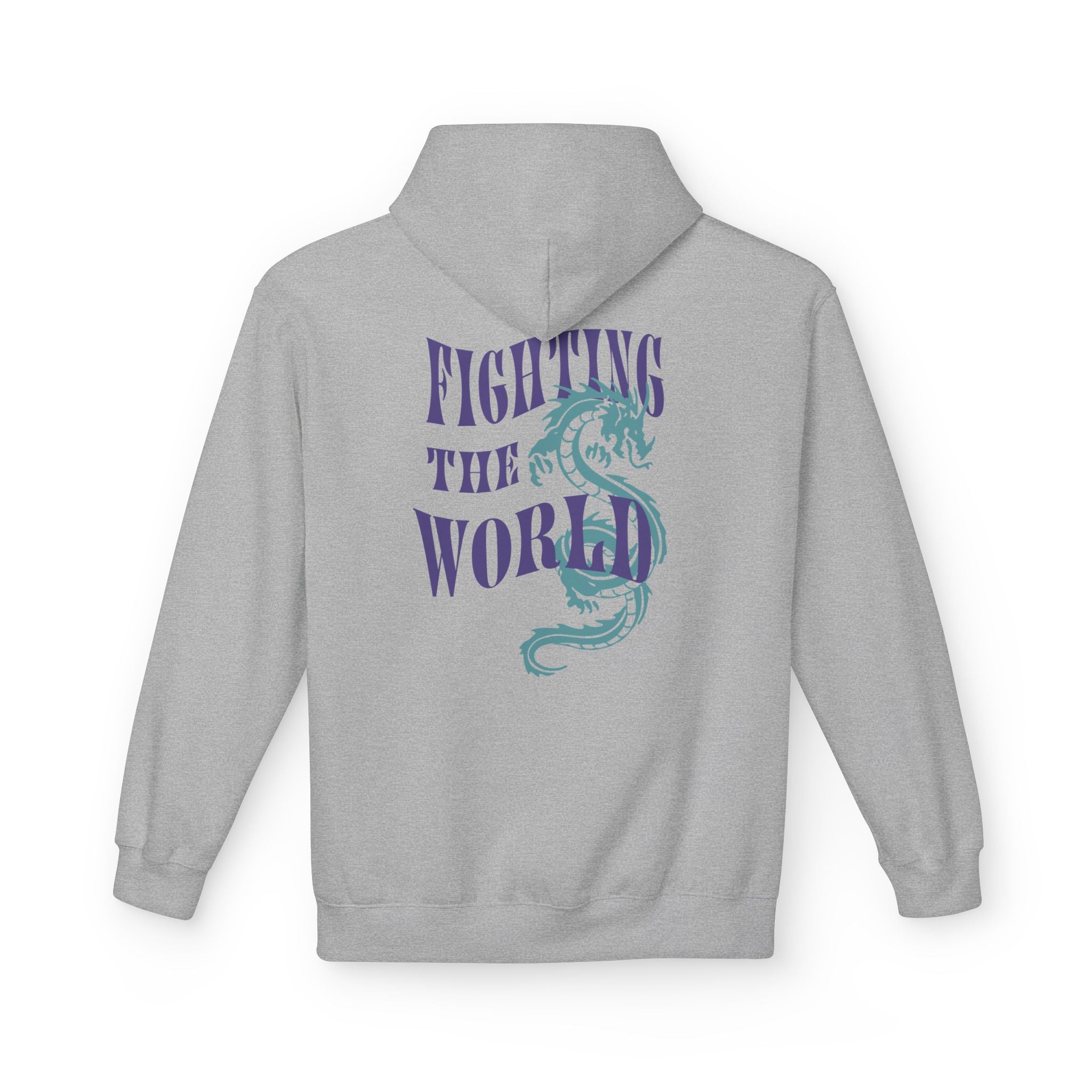 Retro-Inspired Fleece Hoodie - Cozy Unisex Apparel for Everyday Comfort, Gift for Friends, Casual Wear, Fighting the World