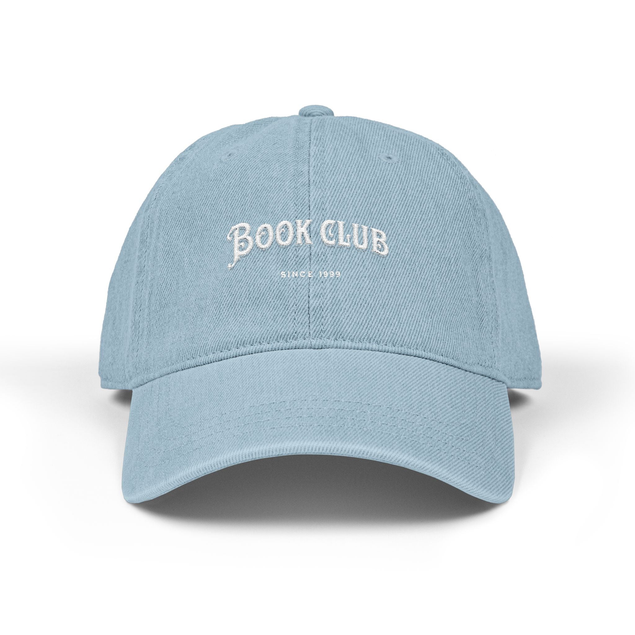Book Club Denim Hat, Embroidered Cap for Readers, Gift for Book Lovers, Literary Fashion, Casual Accessories