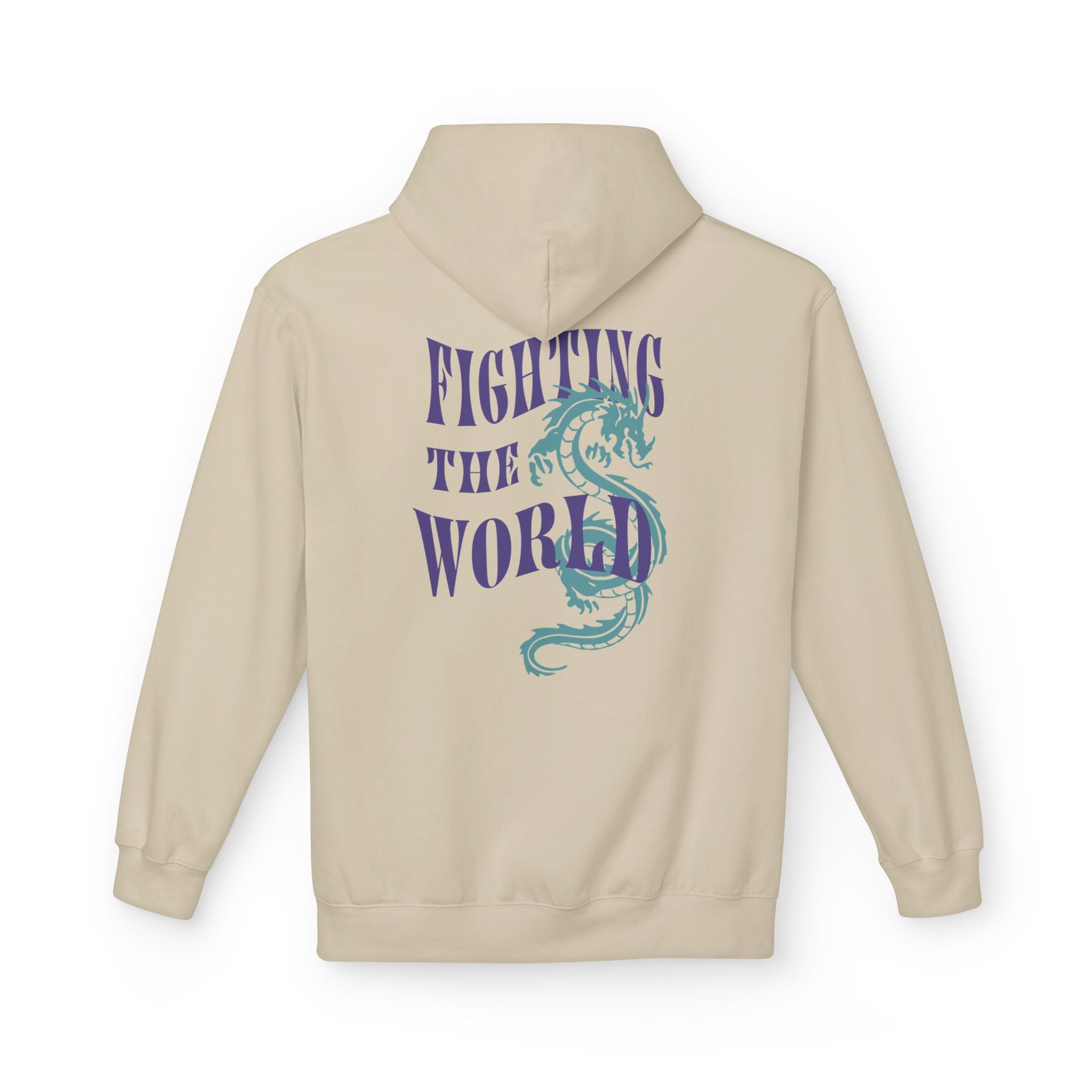 Retro-Inspired Fleece Hoodie - Cozy Unisex Apparel for Everyday Comfort, Gift for Friends, Casual Wear, Fighting the World
