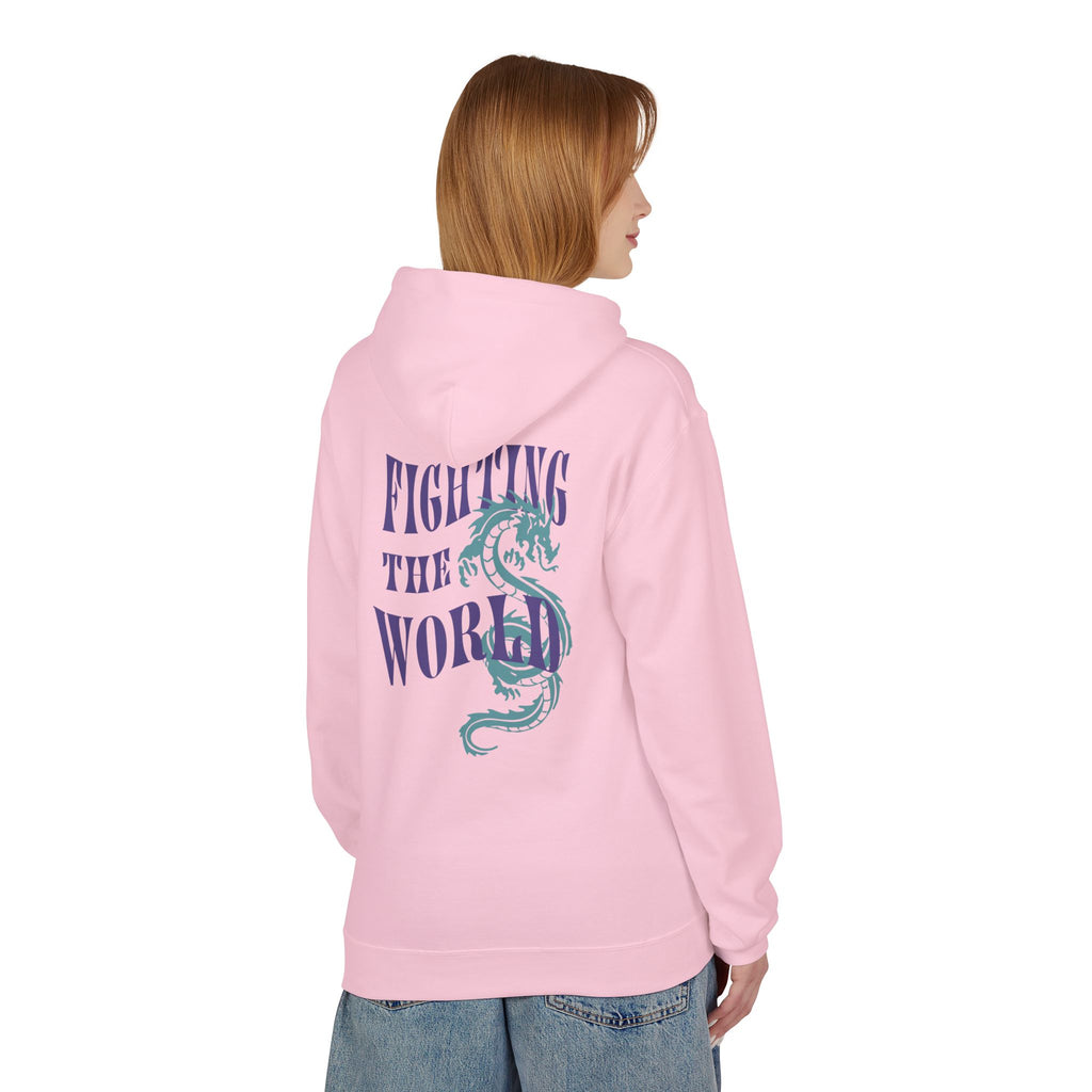 Retro-Inspired Fleece Hoodie - Cozy Unisex Apparel for Everyday Comfort, Gift for Friends, Casual Wear, Fighting the World